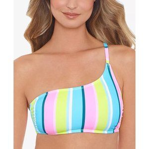 Salt + Cove Women's Juniors' Size XL Sunny Stripe One-Shoulder Bikini C904AFA